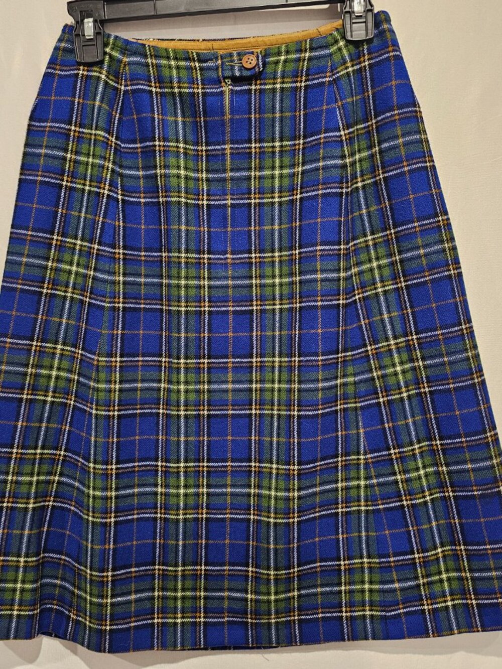 Vintage Pendleton Women's Wool Skirt Suit Size 12 Blue Green Tartan Plaid - Picture 9 of 14